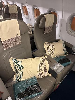 Business class on SriLankan Airlines' Airbus A320